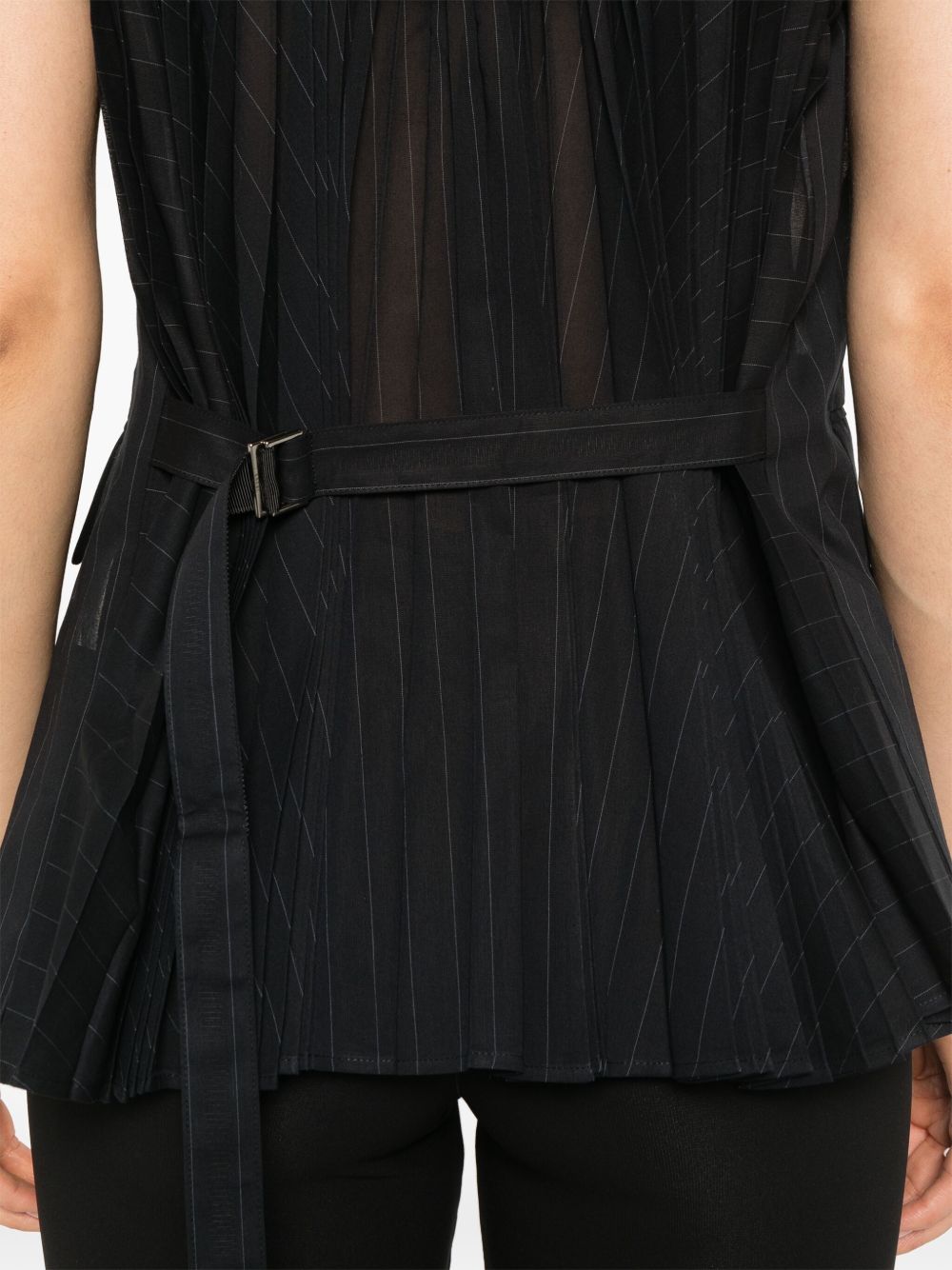 SACAI PINSTRIPED WAISTCOAT 