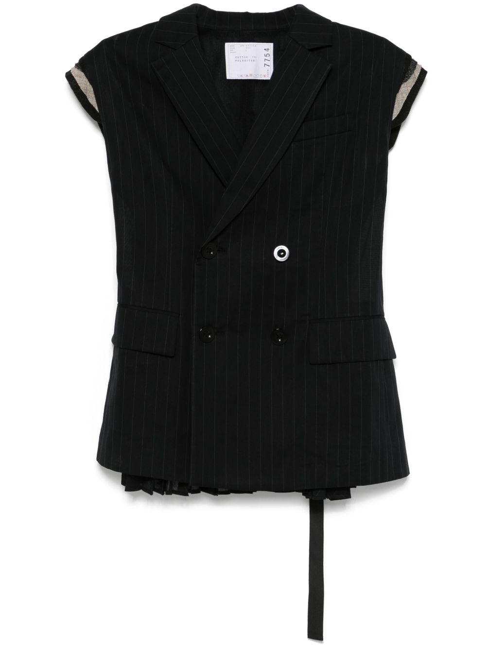 SACAI PINSTRIPED WAISTCOAT 