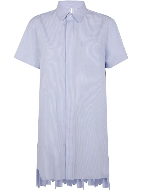 Sacai ストライプ ミニドレス | ブルー | FARFETCH JP