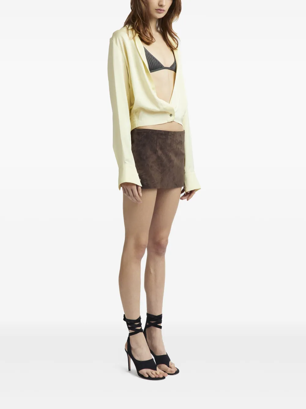 16arlington Haile Suede Mini Skirt In Brown