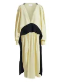 16Arlington two-tone midi dress - Yellow