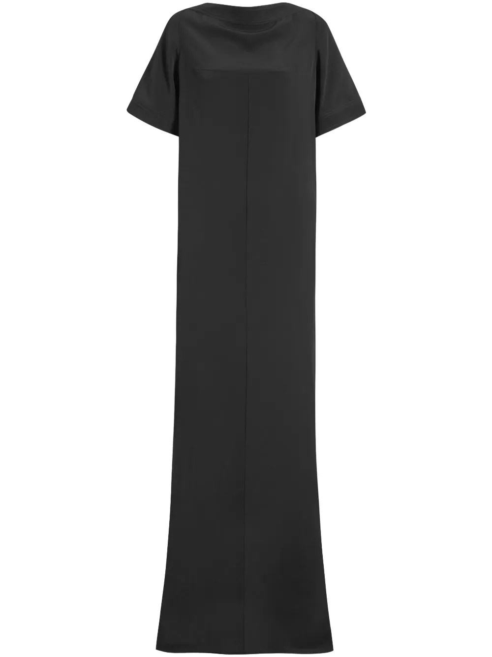16arlington Clelia Open-back Crepe Gown In Black
