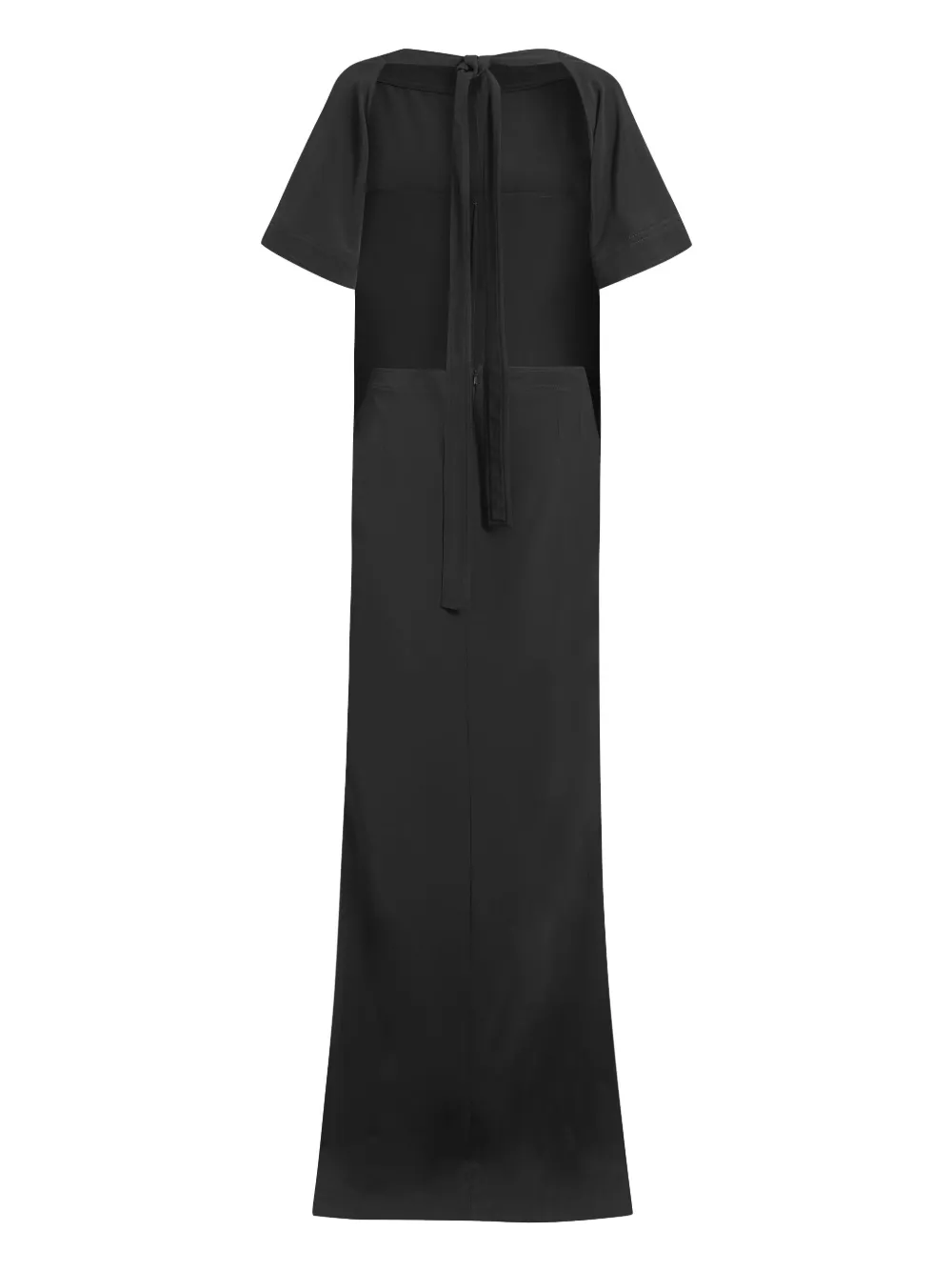 16arlington Clelia Open-back Crepe Gown In Black