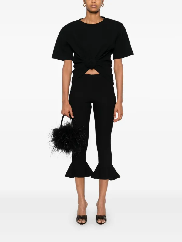 Magda Butrym knot-detail T-shirt | Black | FARFETCH AO