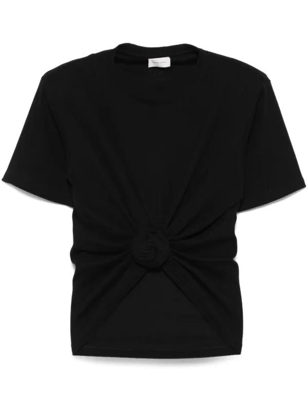 MAGDA BUTRYM 224425BLACK 関税送料込 Magda Butrym draped-detail Maxi Dress | Black | FARFETCH