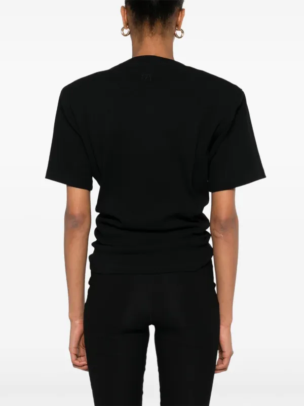Magda Butrym knot-detail T-shirt | Black | FARFETCH