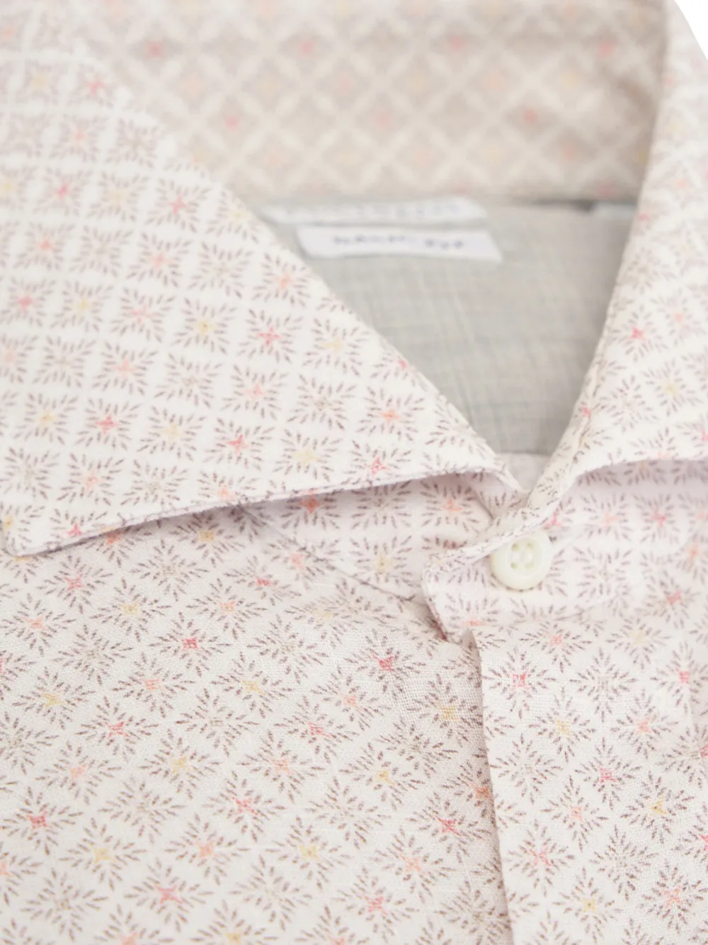 Brunello Cucinelli Overhemd met mozaïek-print - Bruin