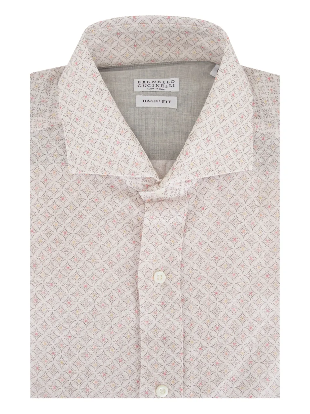 Brunello Cucinelli camisa con estampado de mosaico | marrón | Image 1