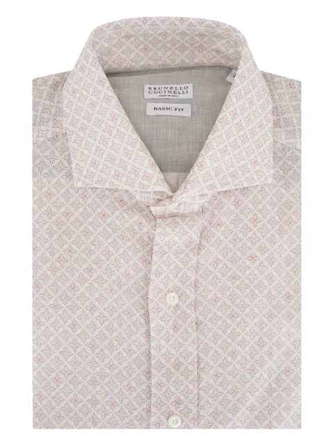 Brunello Cucinelli camisa con estampado de mosaico