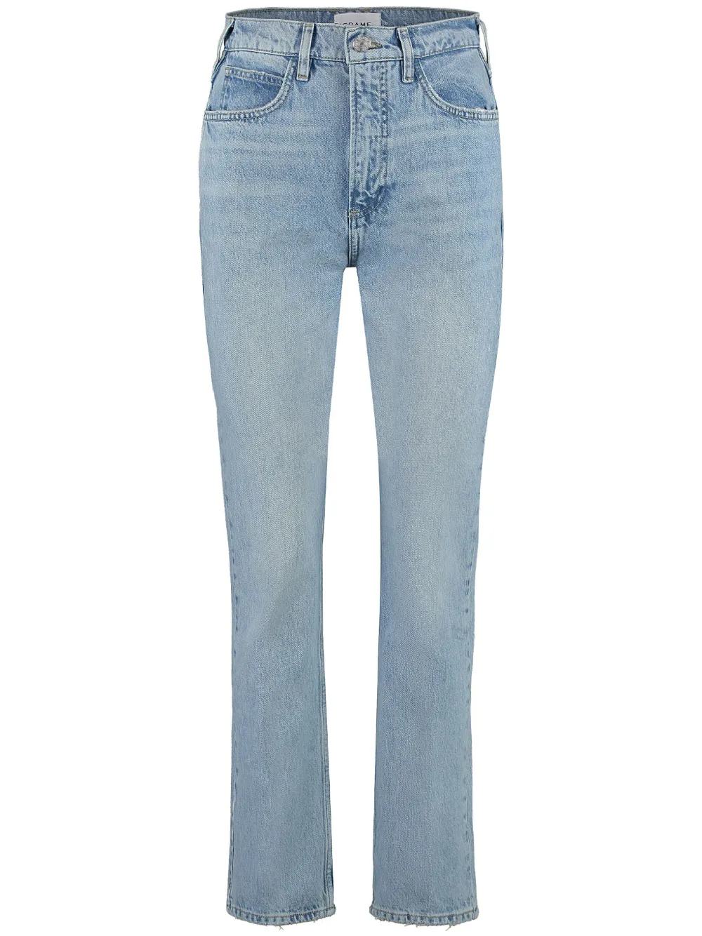 cotton straight-leg jeans