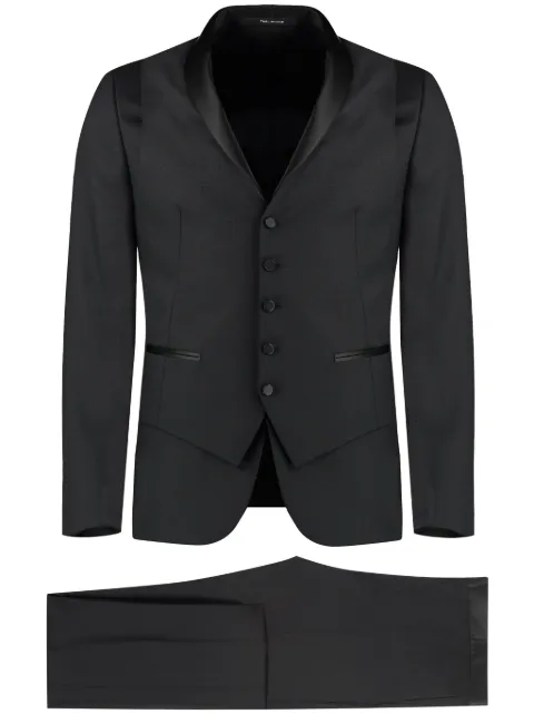 Tagliatore satin-trim suit