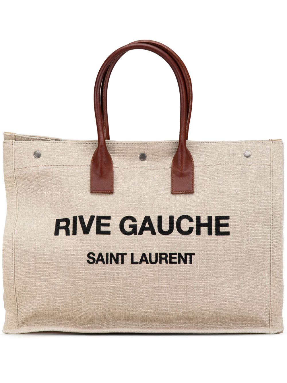 SAINT LAURENT 2017 LARGE CANVAS RIVE GAUCHE NOE CABAS TOTE BAG