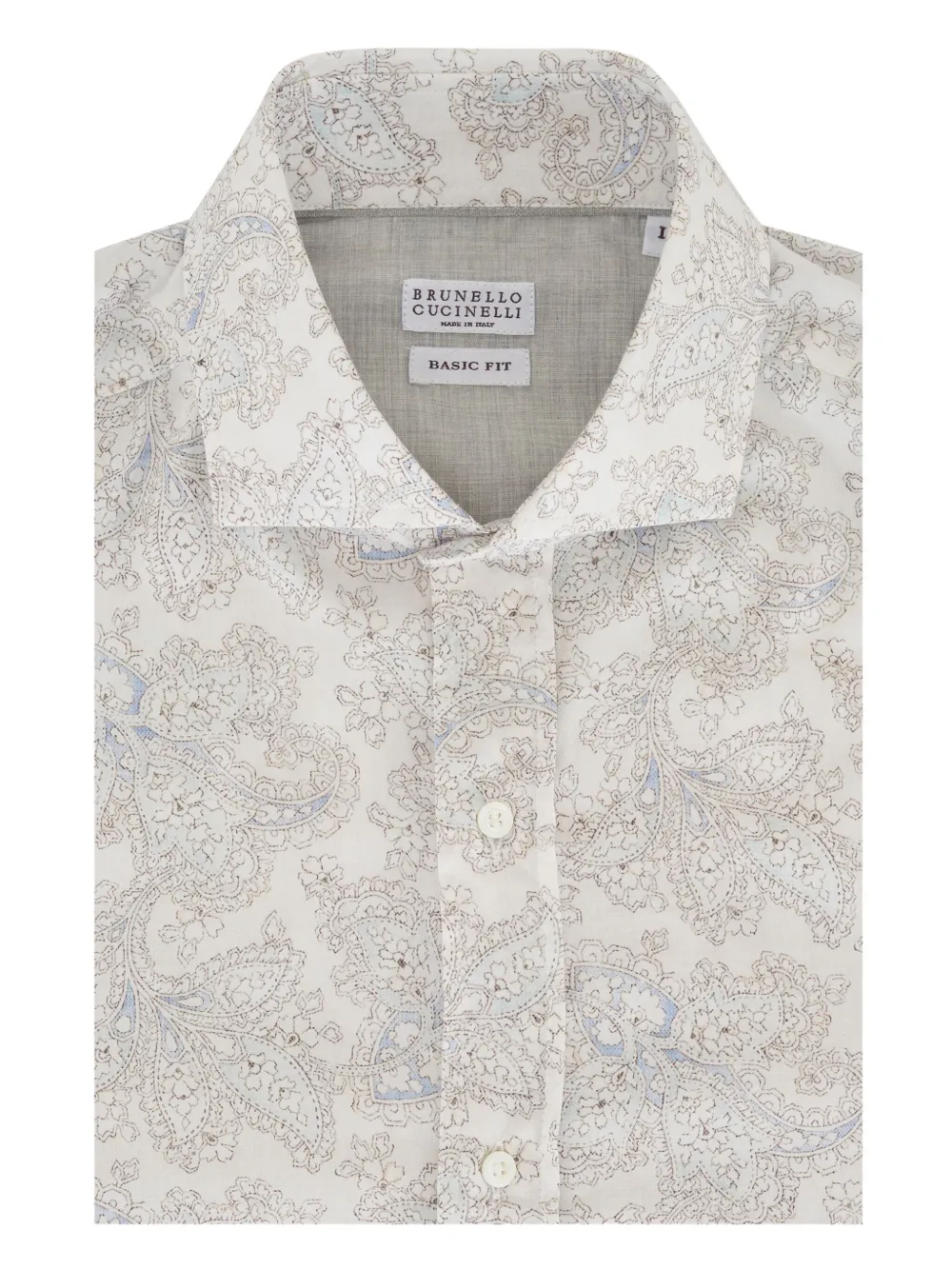 Brunello Cucinelli camisa con estampado de cachemira | marrón | Image 1