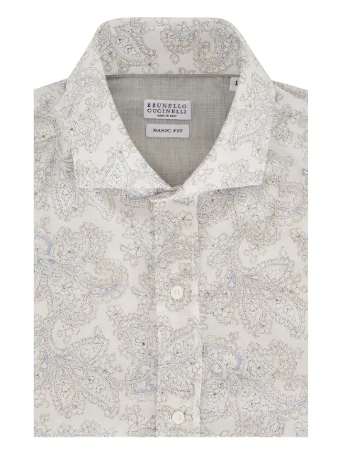 Brunello Cucinelli paisley-print shirt