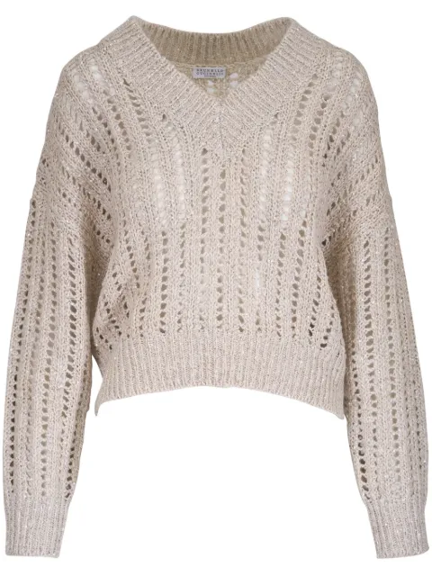 Brunello Cucinelli open-knit sweater