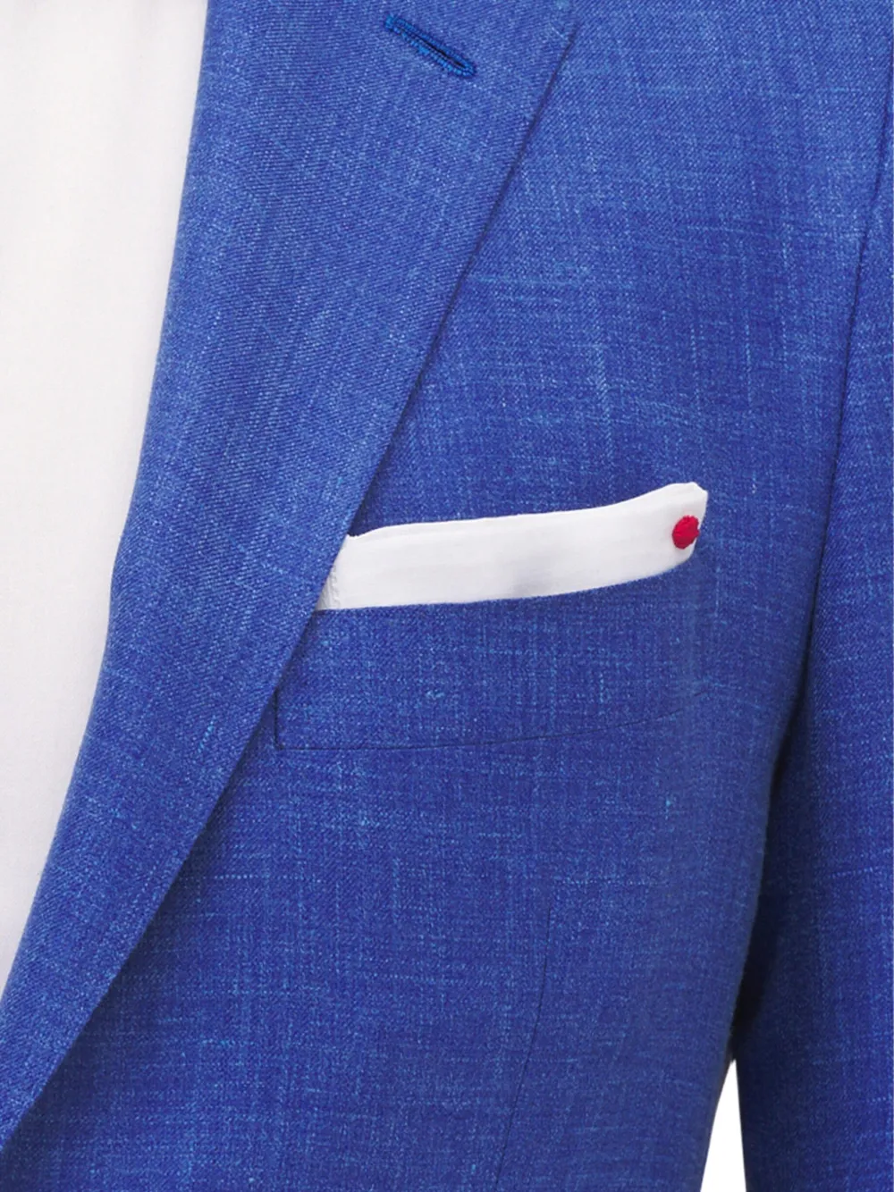 Kiton Textured Single-button Blazer In Blue