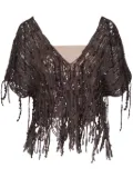 Brunello Cucinelli sequin-embellished T-shirt - Brown