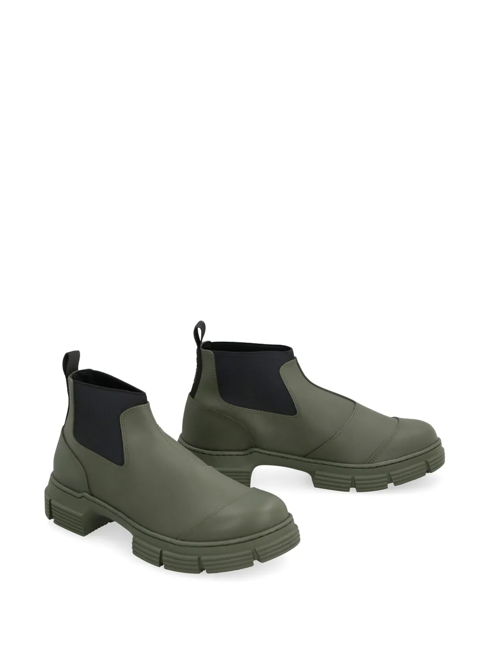 GANNI Crop City boots Green