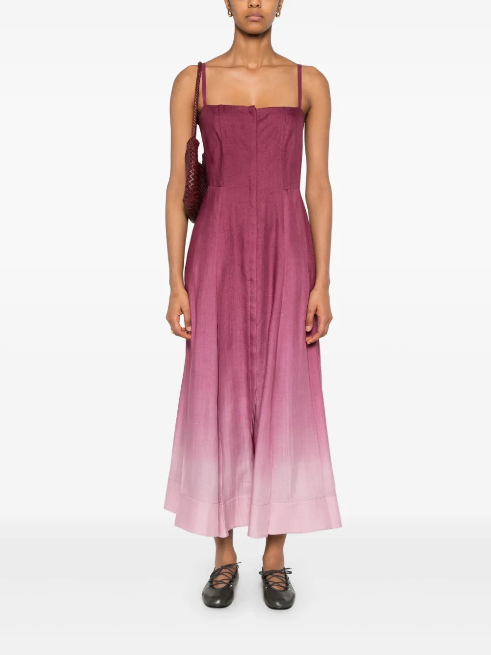 Gabriela Hearst Magritte midi-jurk - Rood