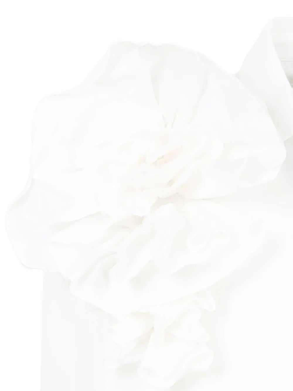Shop Douuod Floral-appliqué Shirt In Weiss