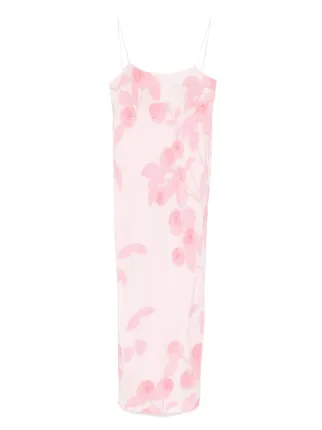 chinese dress ladies Velvi - Aspen Midi Dress - Mauve Satin Slip Dress
