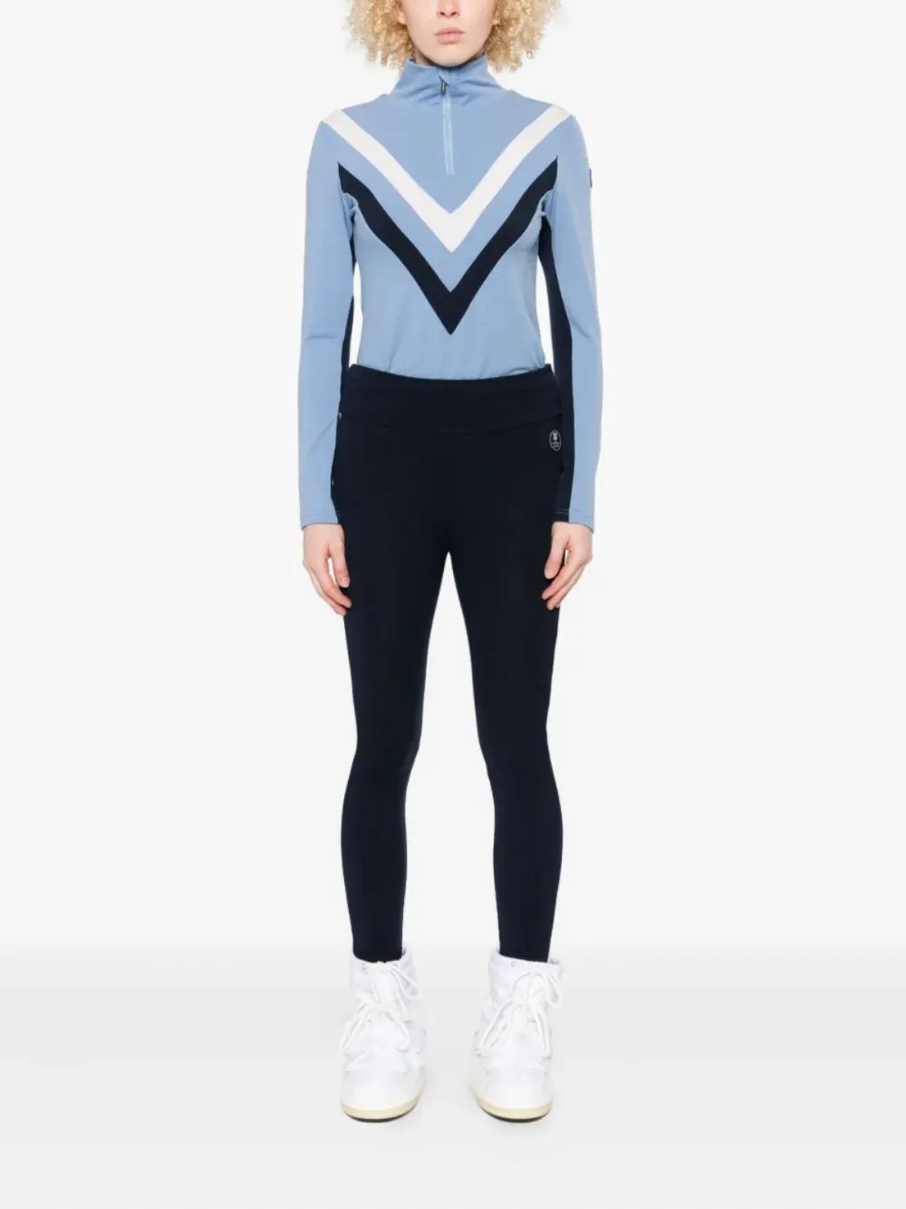  We Norwegians Voss Chevron Zip-up Top - Blue 