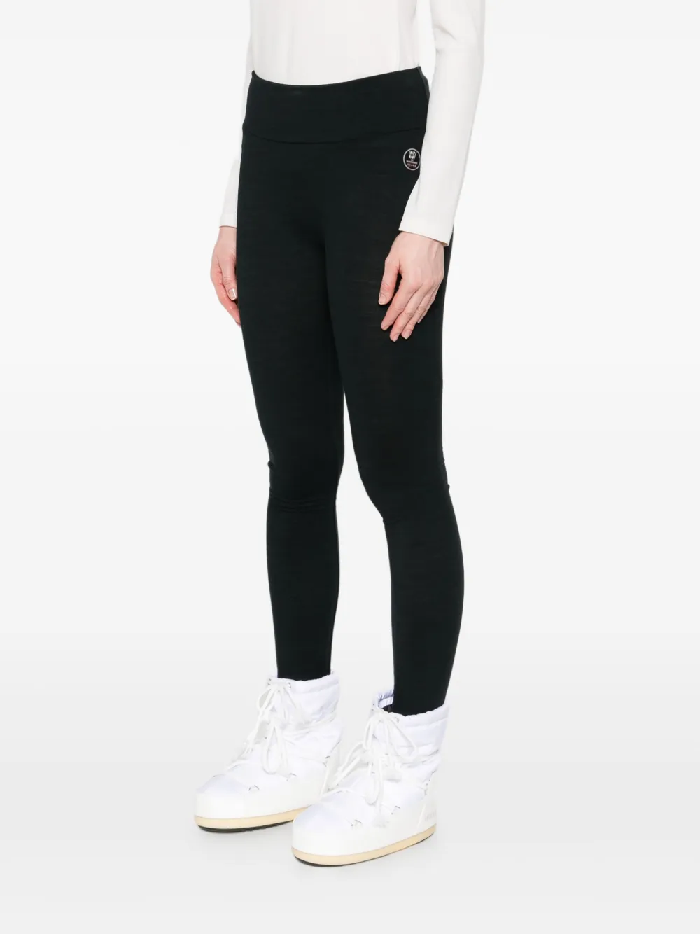 We Norwegians Legging met logopatch Zwart