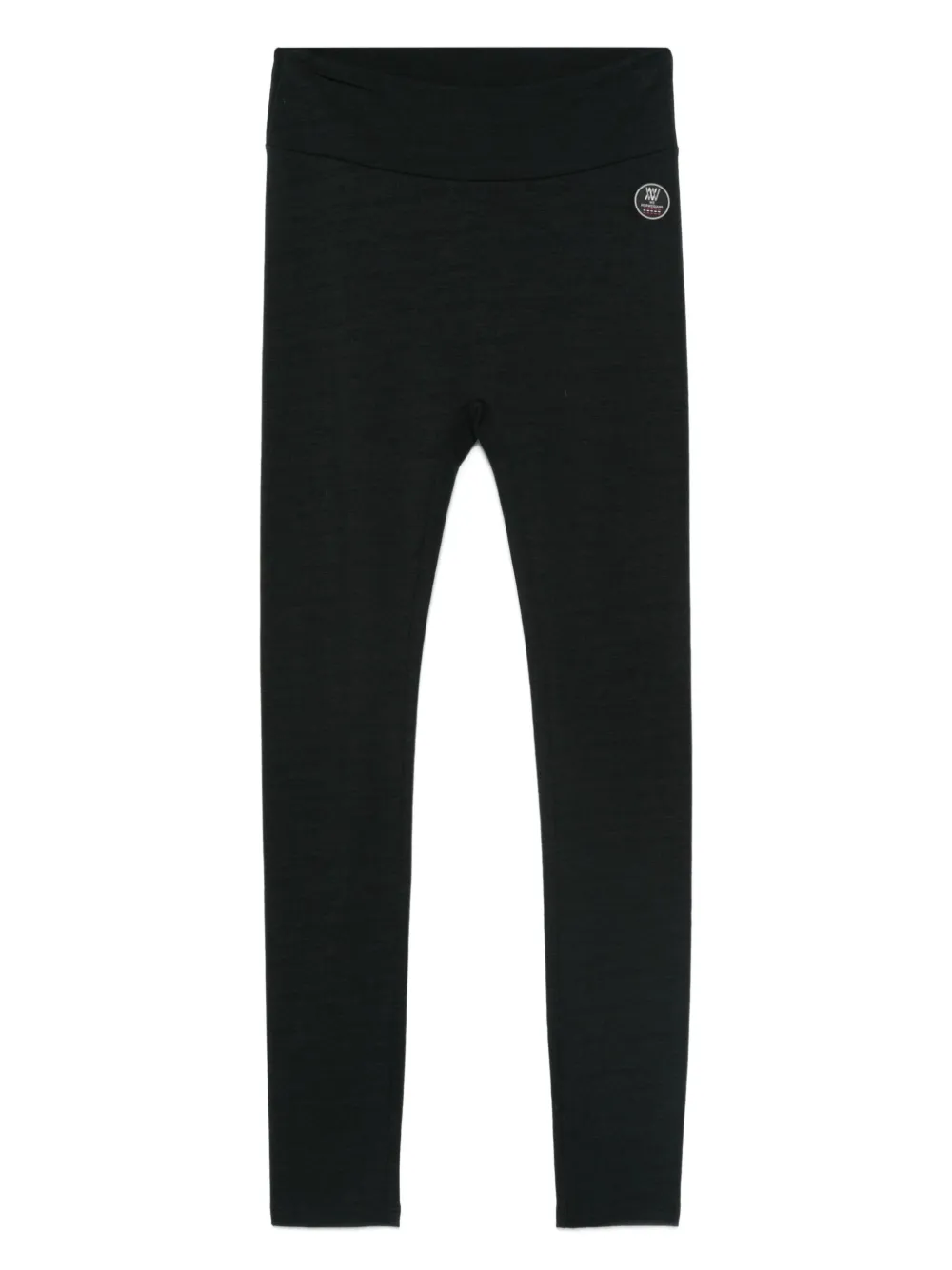 We Norwegians Leggings mit Logo-Patch - Schwarz