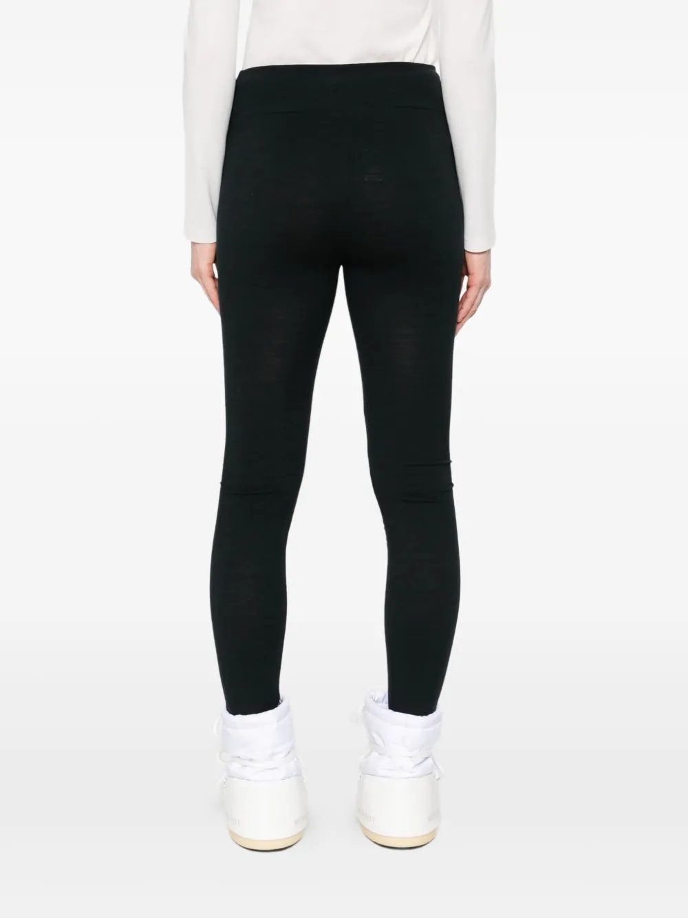 We Norwegians Legging met logopatch Zwart