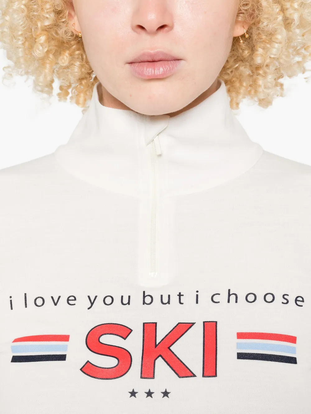 We Norwegians Bibi Zip-up Top In White