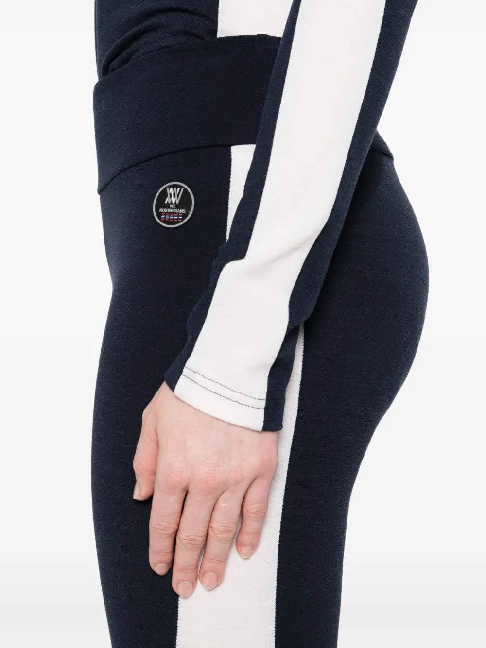 We Norwegians Leggings Mit Logo-patch In Blue