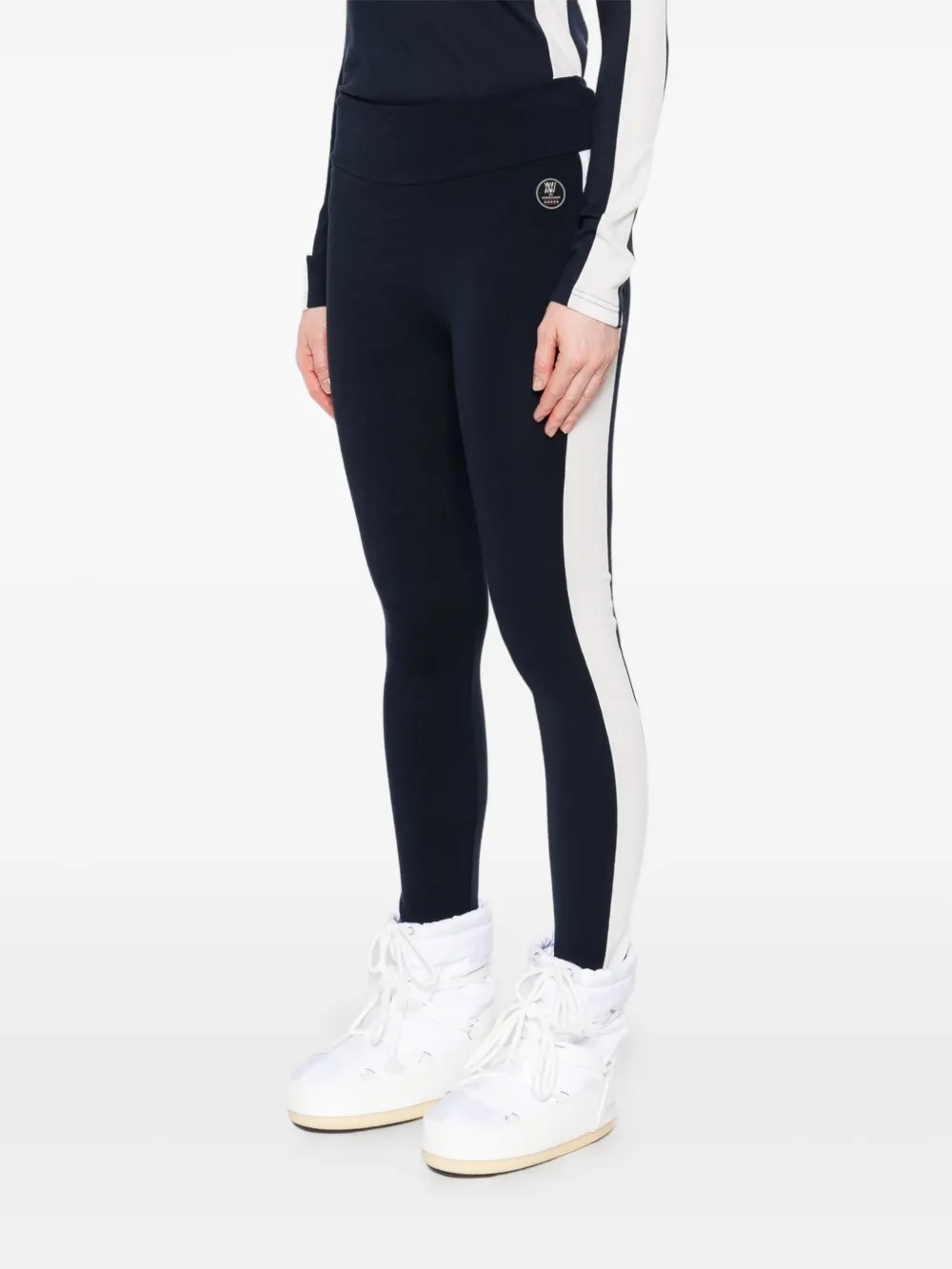 We Norwegians Leggings Mit Logo-patch In Blue