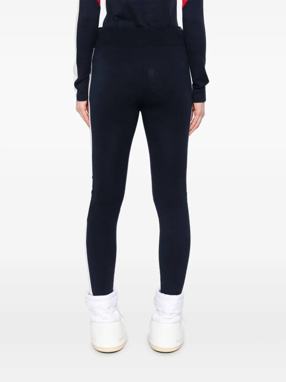 We Norwegians Leggings Mit Logo-patch In Blue