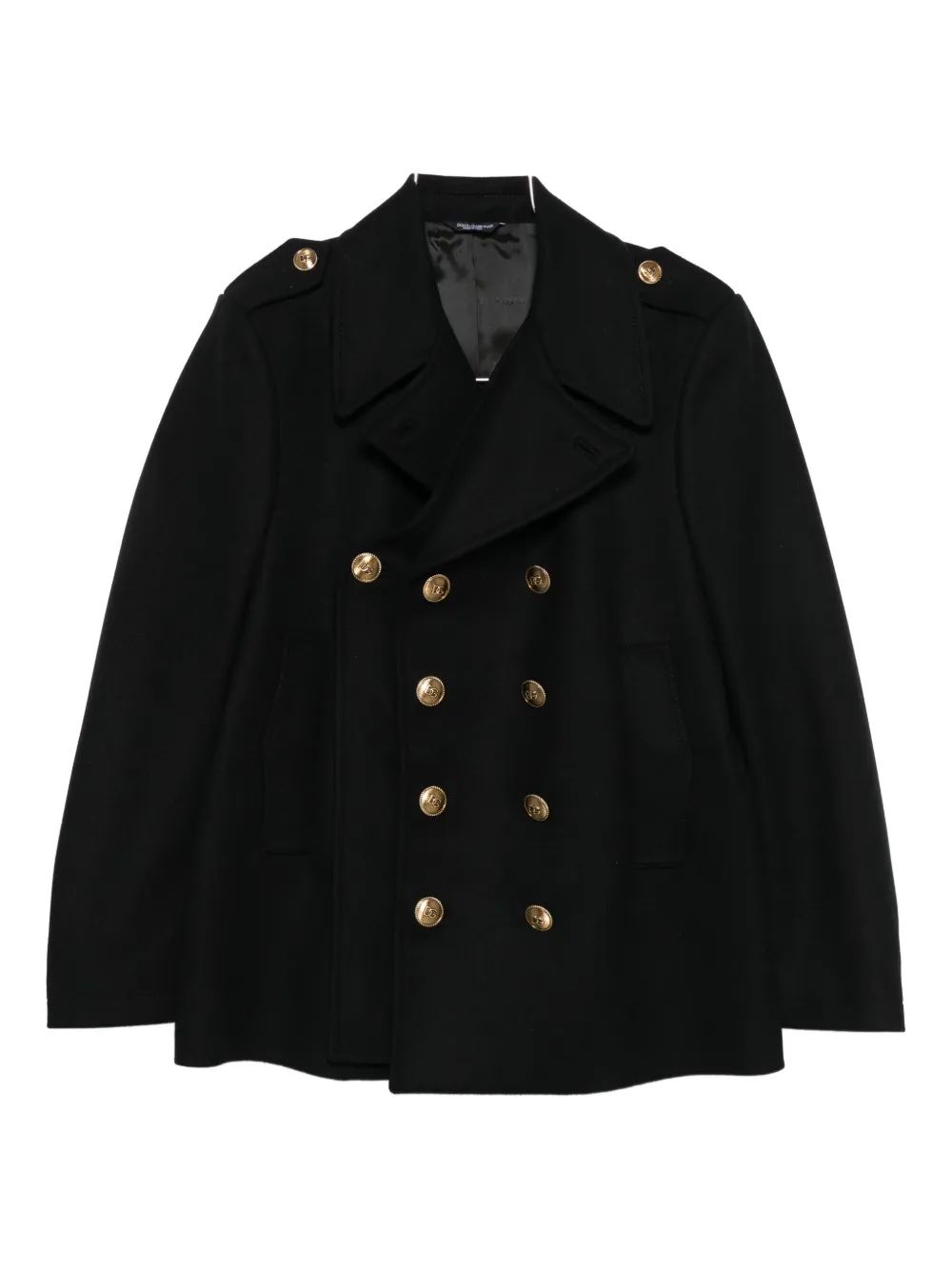 Dolce & Gabbana button-detail peacoat | Black | Image 1