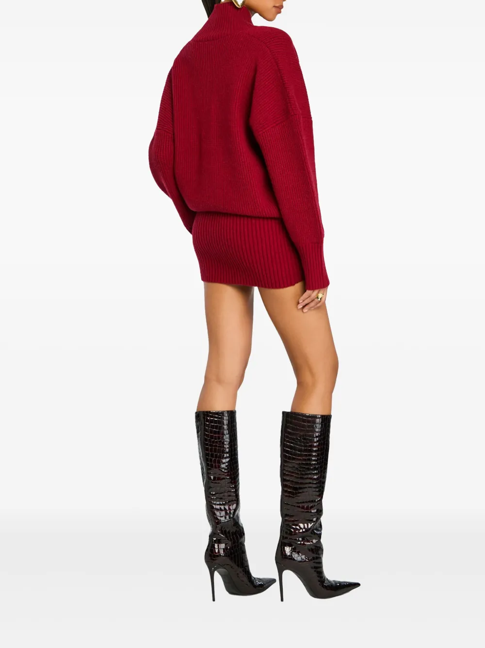 Ser.o.ya Neva Knit Sweater Dress In Red