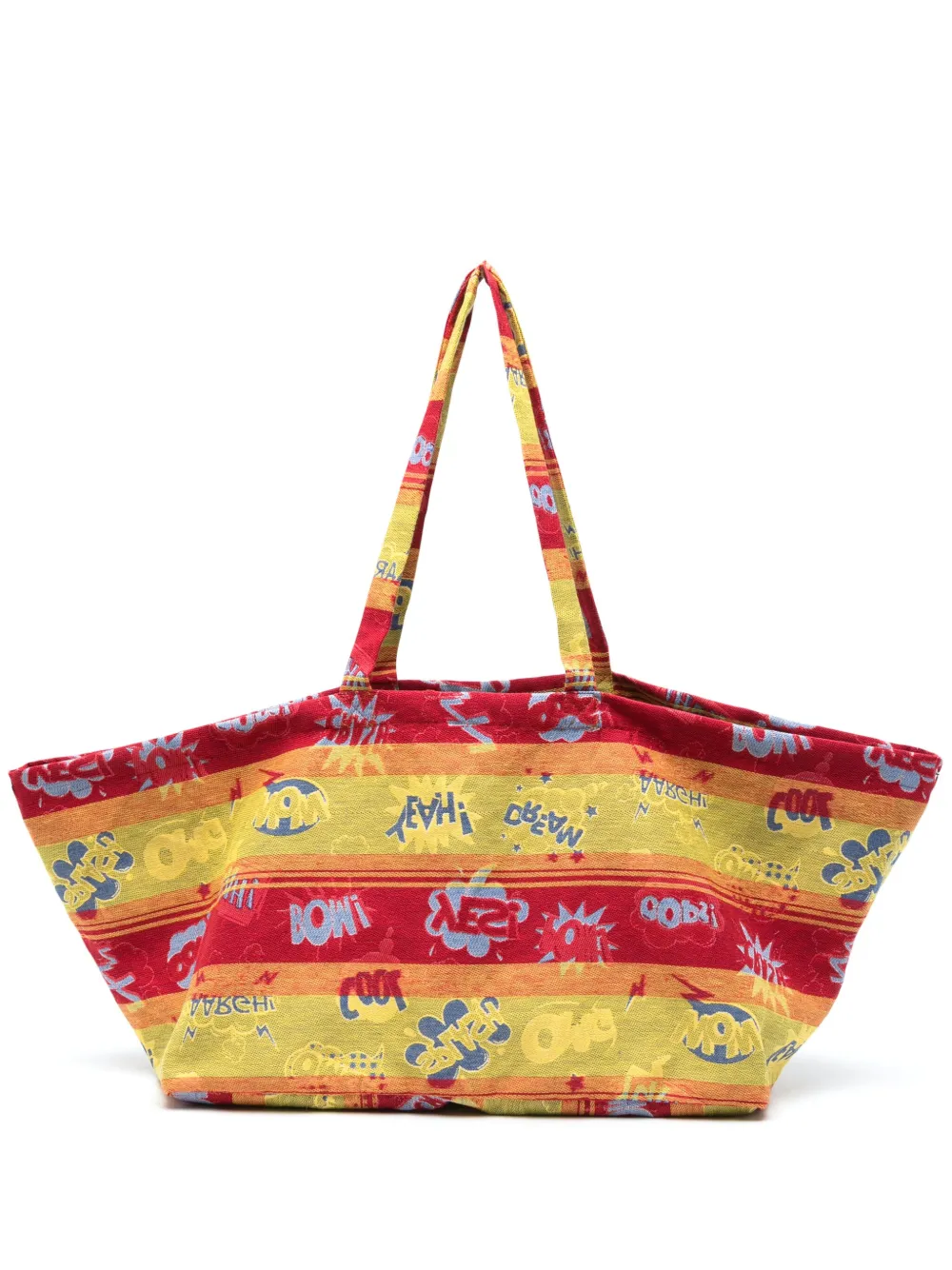 pattern-jacquard tote bag