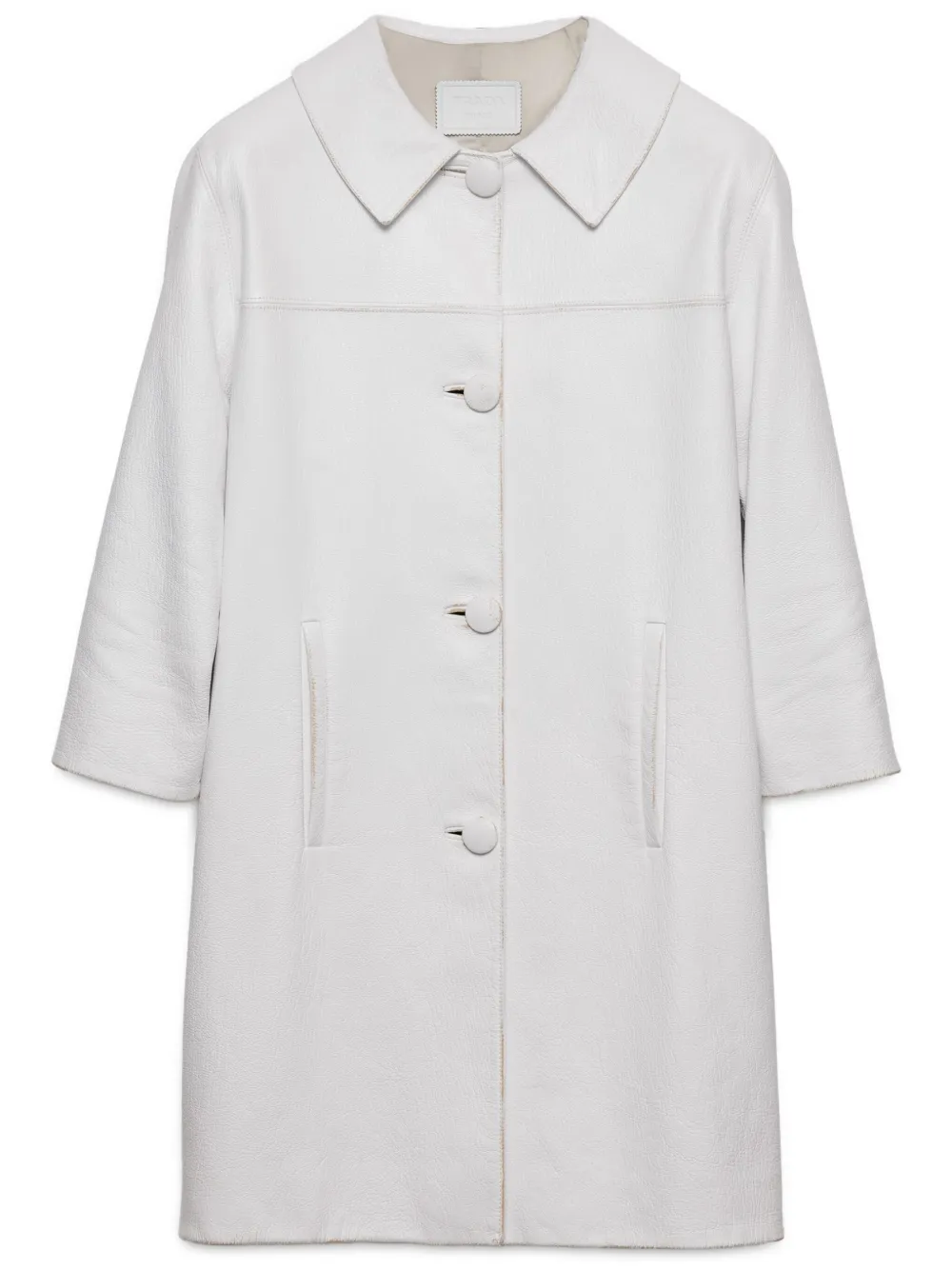 Prada abrigo con logo triangular | blanco | Image 1