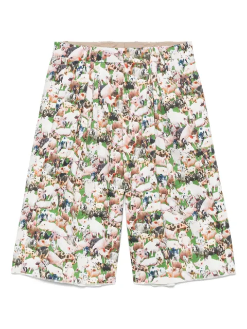 Bless shorts con pinzas y cerdos estampados
