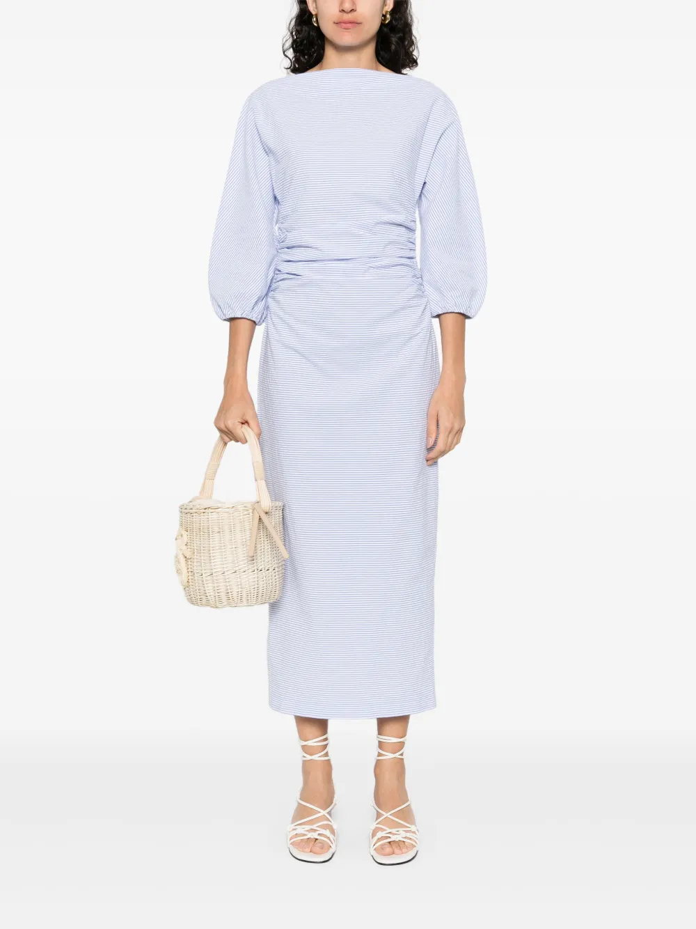 Bernadette Ezra midi dress - Blauw