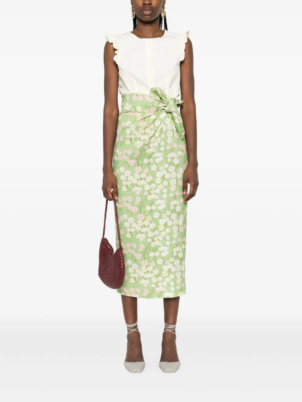 Bernadette Cheryll maxi-rok - Groen