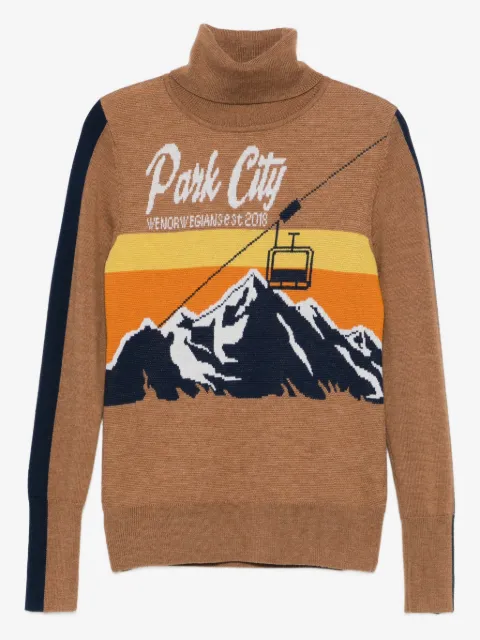 We Norwegians mountain-print sweater