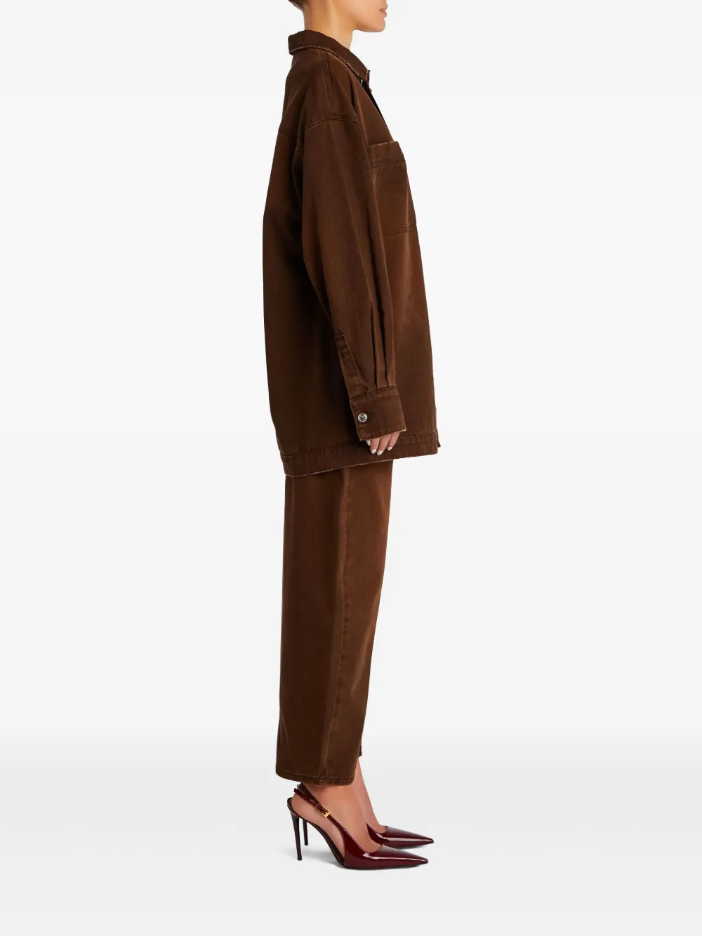Ser.o.ya Storme Relaxed Shacket In Brown