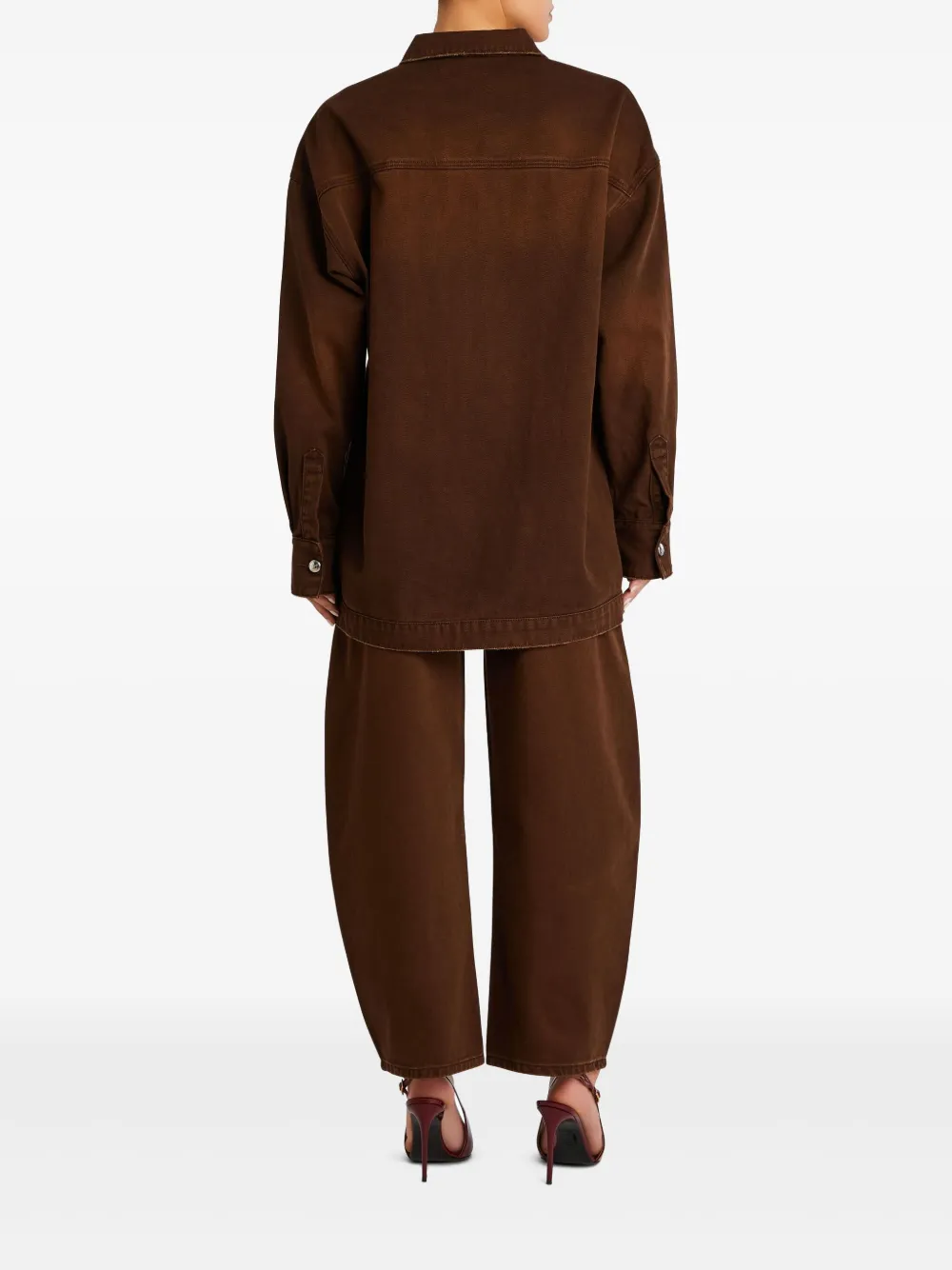 Ser.o.ya Storme Relaxed Shacket In Brown