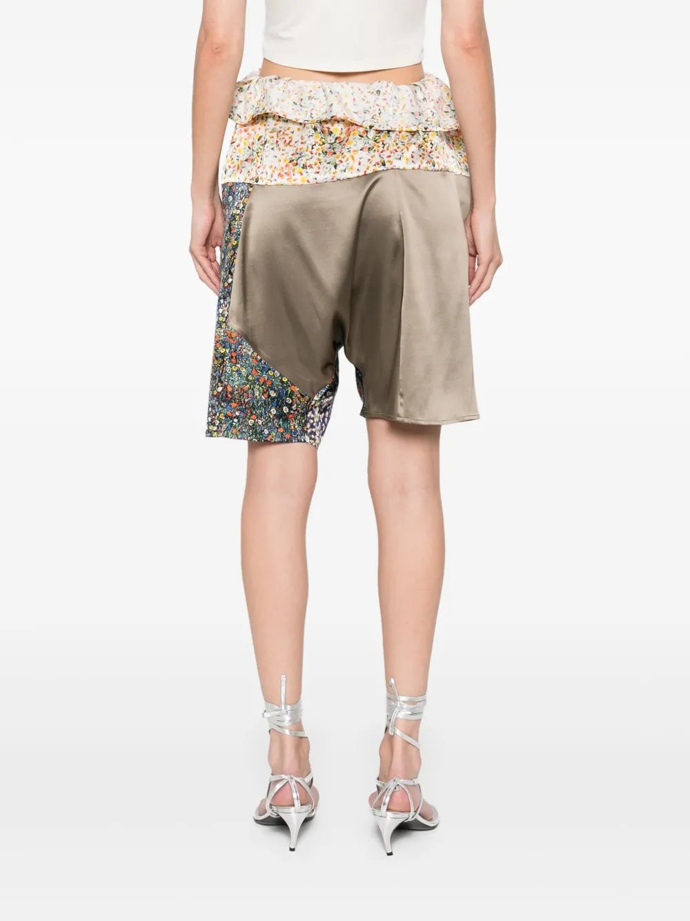 Bless Zijden shorts Geel