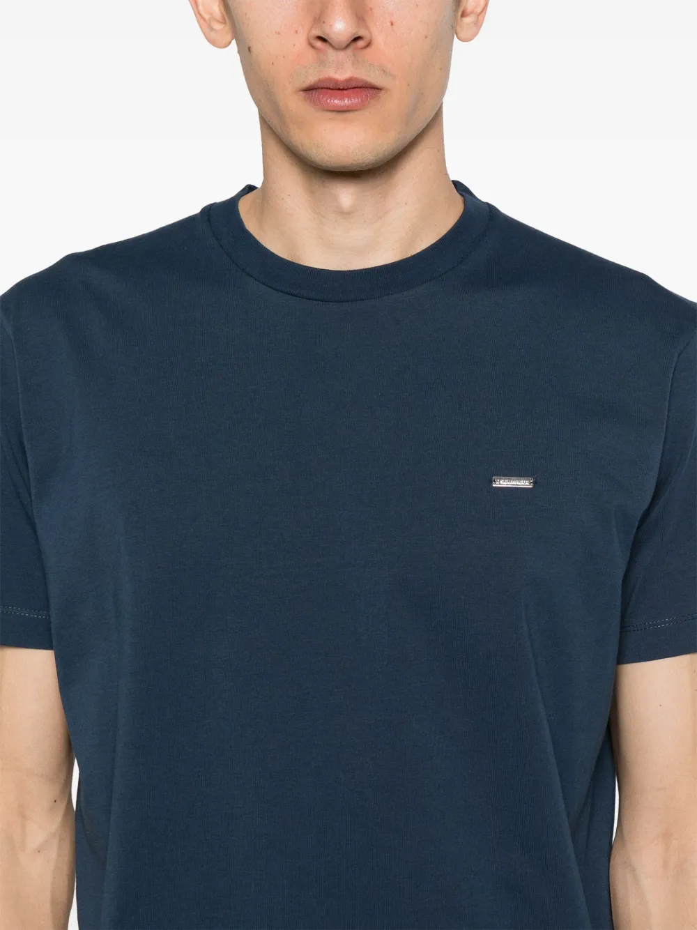 DSQUARED2 T-shirt met logoplakkaat Blauw