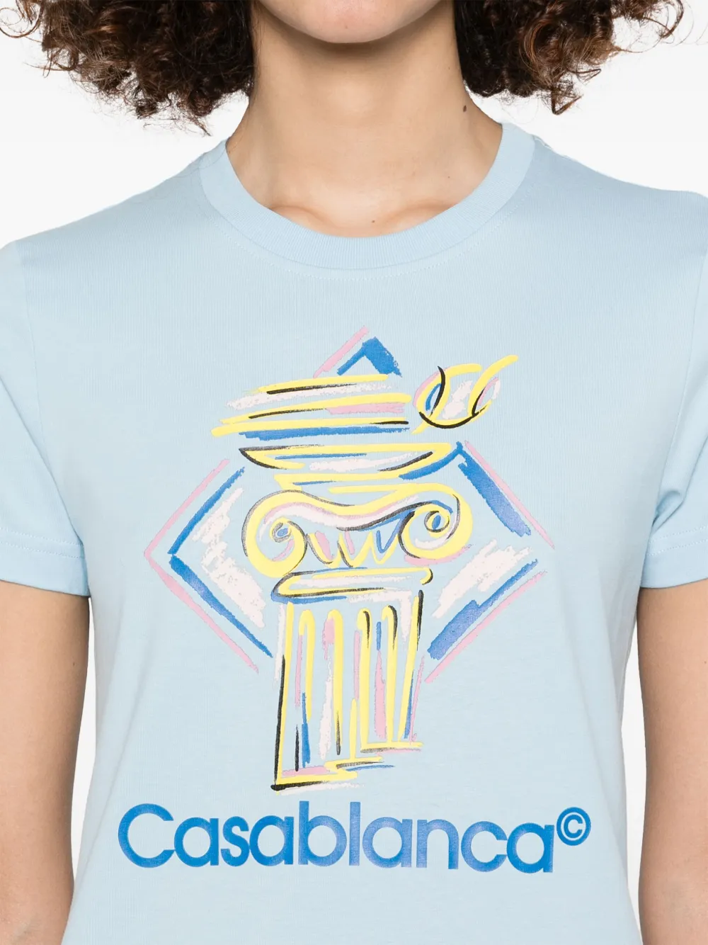 Casablanca T-shirt met print Blauw