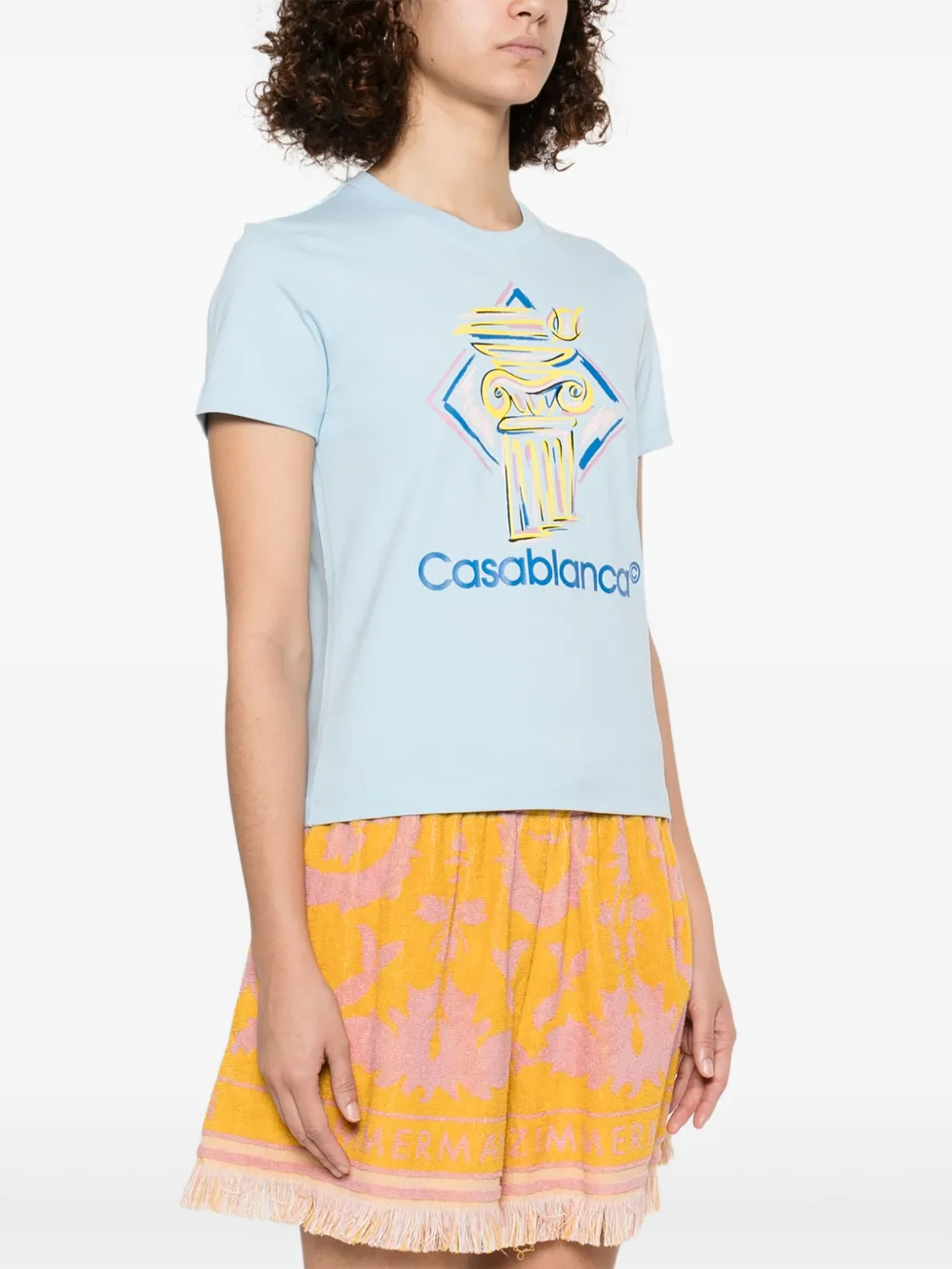Casablanca T-shirt met print Blauw