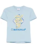 Casablanca Diamond Column-print T-shirt - Blue