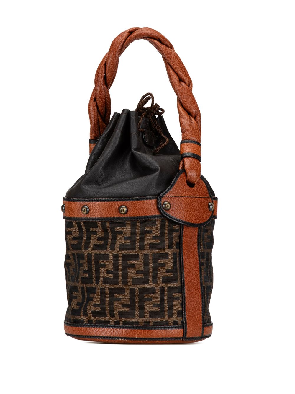 FENDI 2000-2010 ZUCCA CANVAS PALAZZO BUCKET BAG