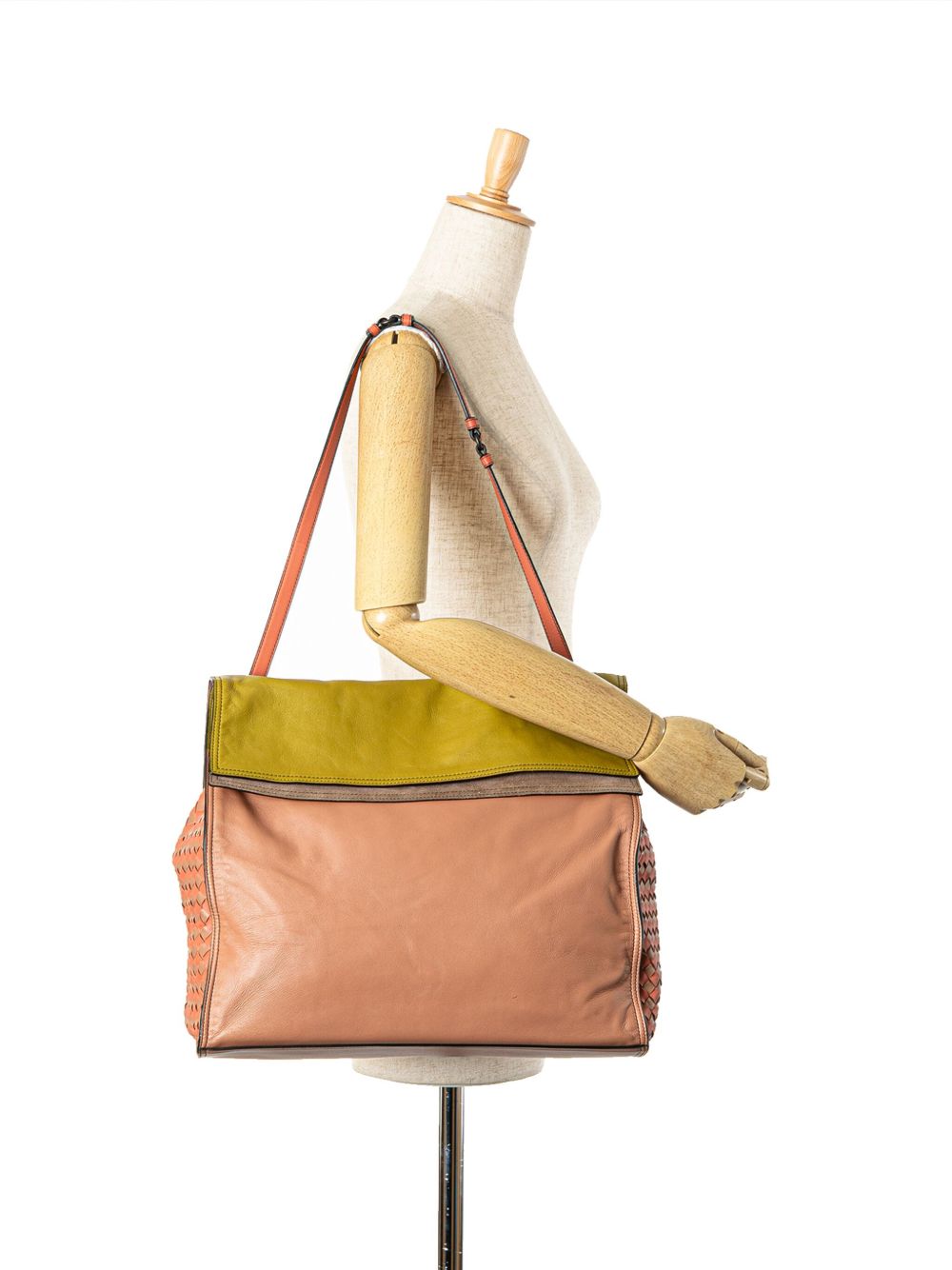 Bottega Veneta Pre-Owned 2012-2024 Palio Fold Over shopper met Intrecciato leren afwerking - Roze